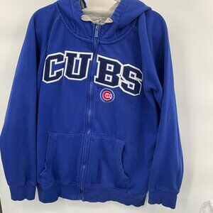 Chicago Cubs Blue Full-Zip Hooded Sweatshirt XL By Antigua